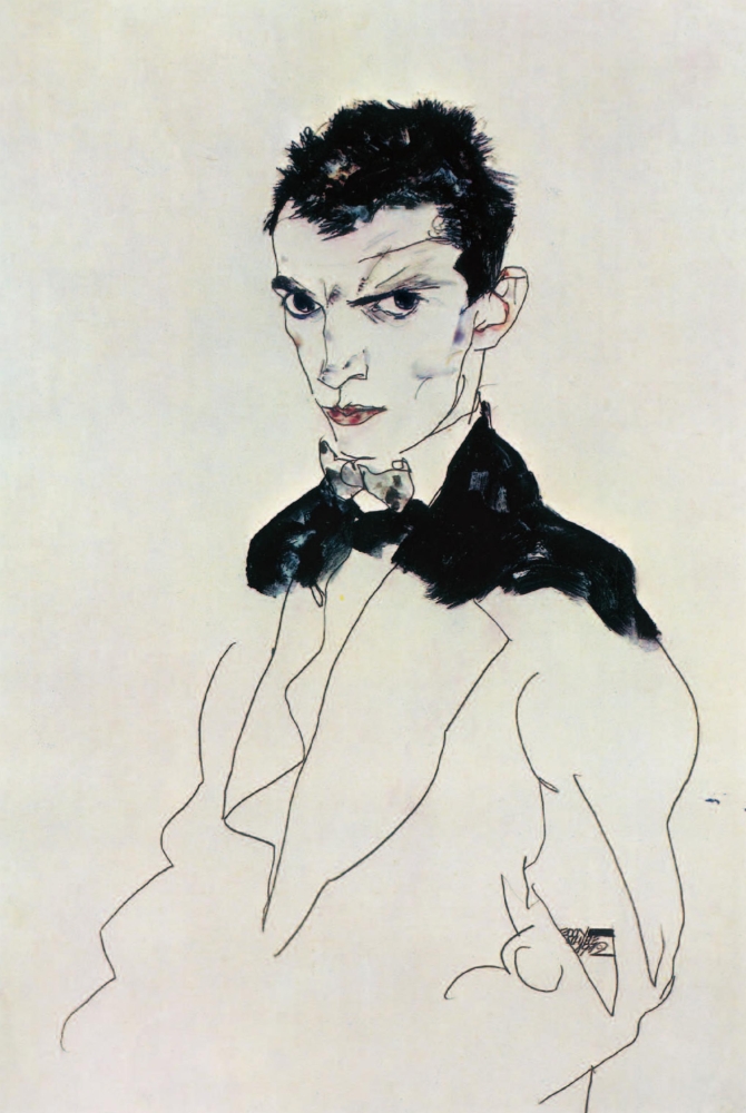 Self-Portrait 1912 Poster Print by Egon Schiele