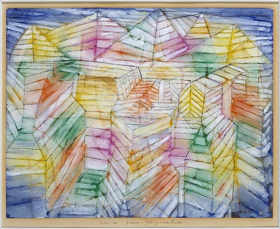 Theater-Mountain-Construction Poster Print by Paul Klee