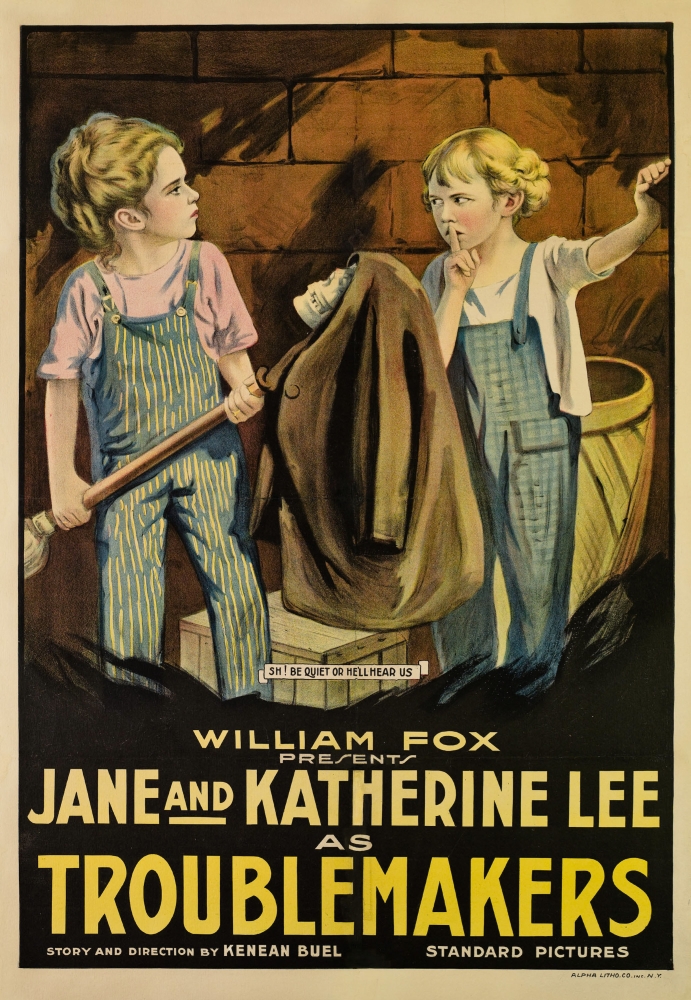 Everett Collection EVCMCDTROUEC005H Troublemakers Jane Lee Katherine Lee 1917 Movie Poster Masterprint, 11 x 17