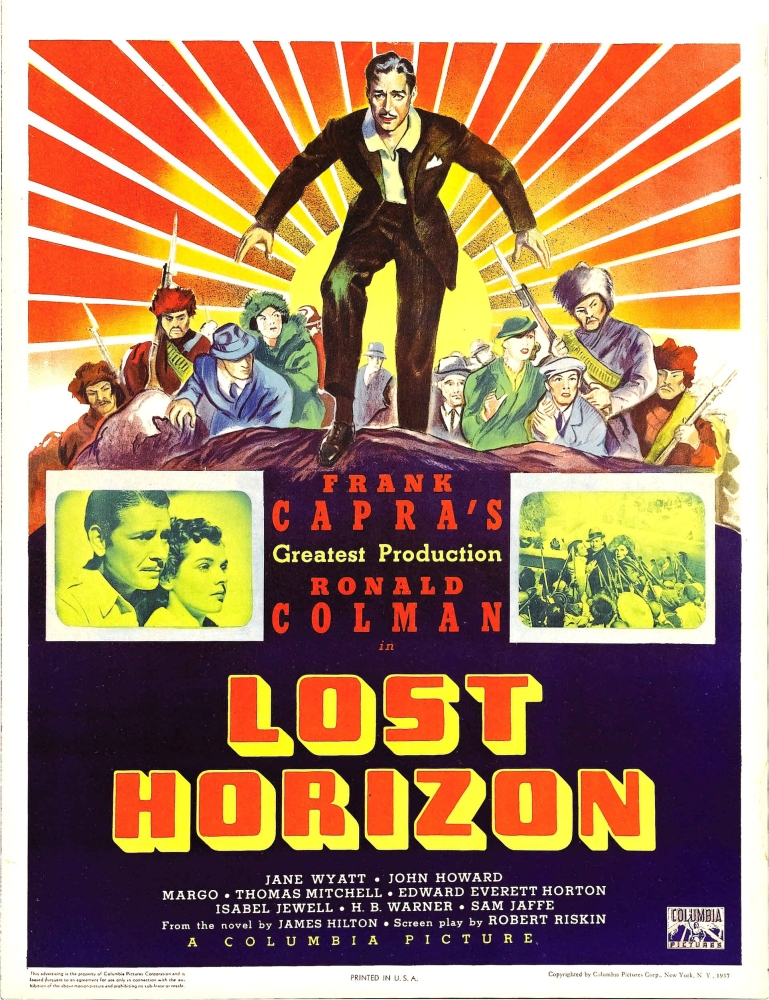 Everett Collection  Lost Horizon Top Center - Ronald Colman Bottom Left - Ronald Colman On Window Card 1937 Movie Poster Masterprint, 11 x 17