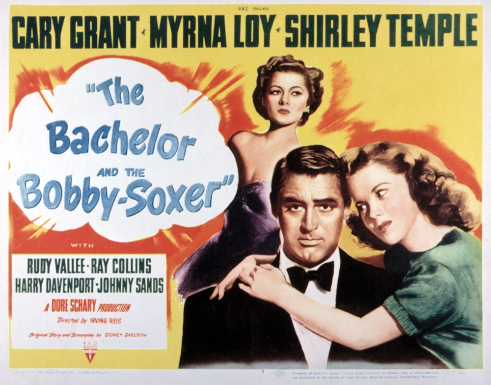 Everett Collection EVCMSDBAANEC032H The Bachelor & The Bobby-Soxer Cary Grant Shirley Temple Myrna Loy 1947 Movie Poster Masterprint, 14 x 11