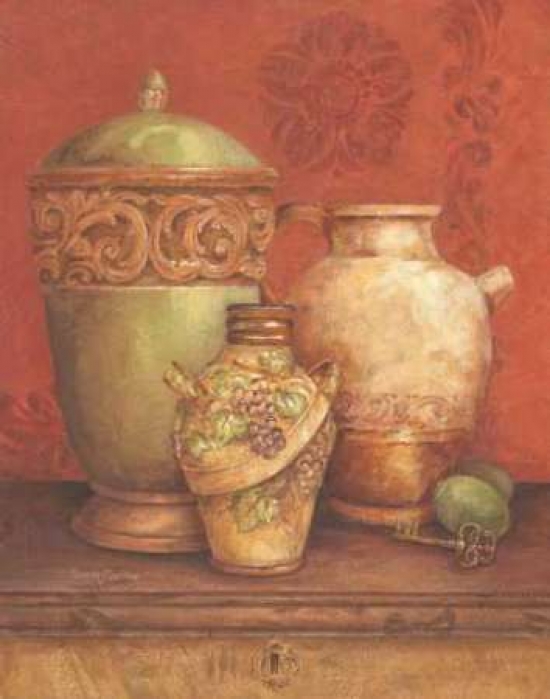Tuscan Urns I Poster Print by Pamela Gladding, 11 x 14 - Small