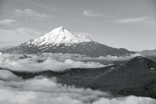Bw Mt. Shasta Poster Print by Brian Kidd - 10 x 14 - Small