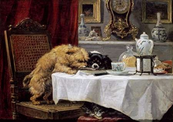 While Masters Away Poster Print by Henriette Ronner-Knip - 10 x 14 - Small