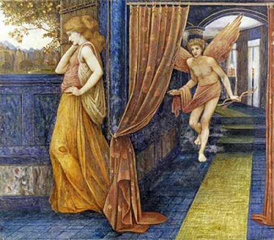 Cupid & Psyche Poster Print by John Roddam Spencer Stanhope, 24 x 24 - Large
