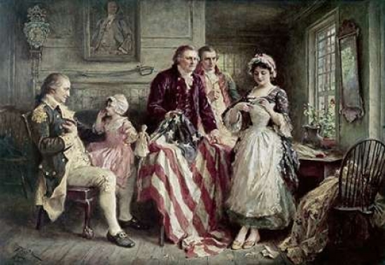 Betsy Ross Poster Print by Jean Leon Gerome Ferris - 10 x 14 - Small