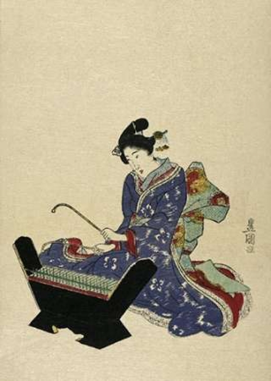 Mokkin - Wooden Xylophone Poster Print by Utagawa Toyokuni, 20 x 28 - Large