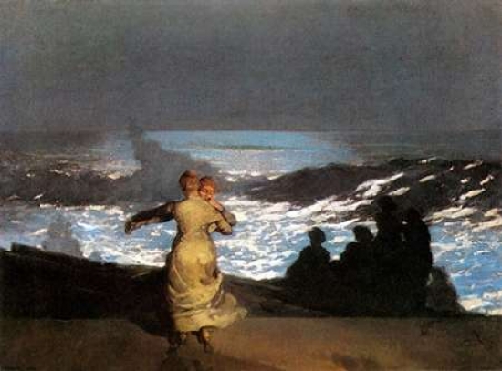 A Summer Night Poster Print by Winslow Homer, 18 x 24 - Large