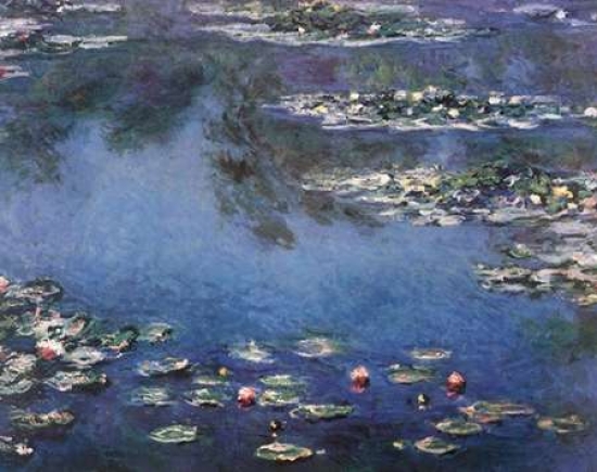Waterlilies 3 Poster Print by Claude Monet, 8 x 10 - Small