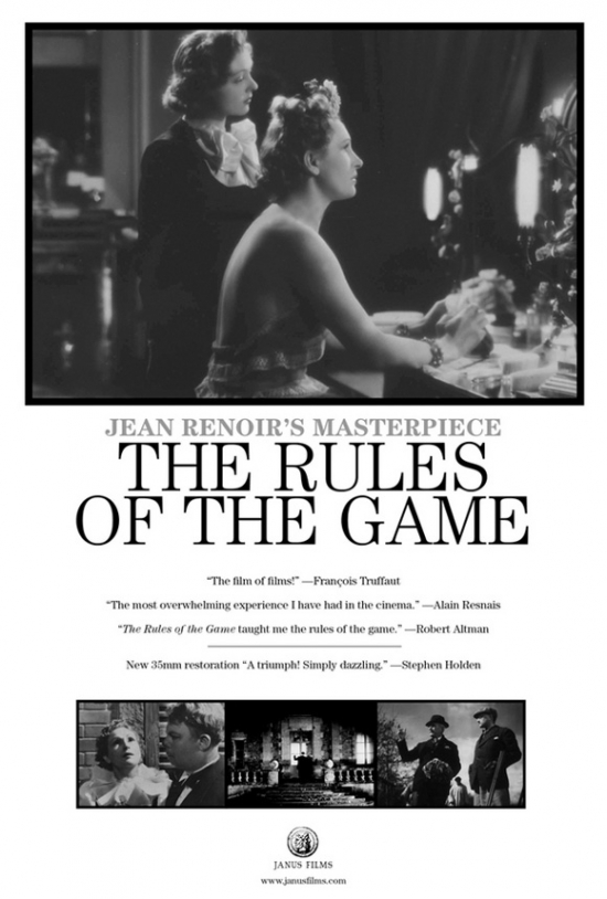 MOVAI0422 The Rules of the Game Movie Poster, 11 x 17