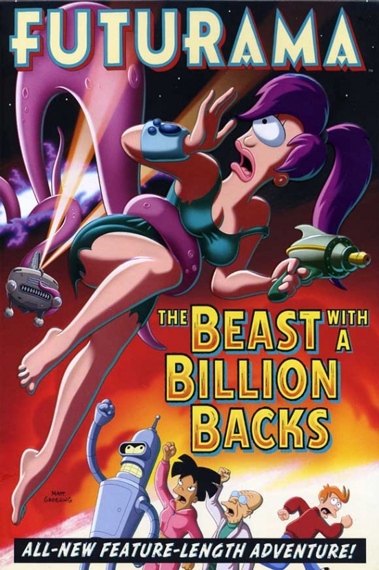 Picture of Pop Culture Graphics MOVCI0735 Futurama - The Beast with A Billion Backs Movie Poster Print, 27 x 40