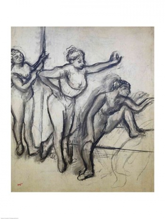 Three Dancers Poster Print by Edgar Degas - 24 x 36 in. - Large