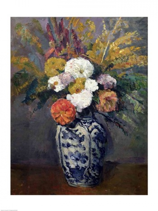 Picture of Posterazzi BALXIR160587LARGE Dahlias Poster Print by Paul Cezanne - 24 x 36 in. - Large