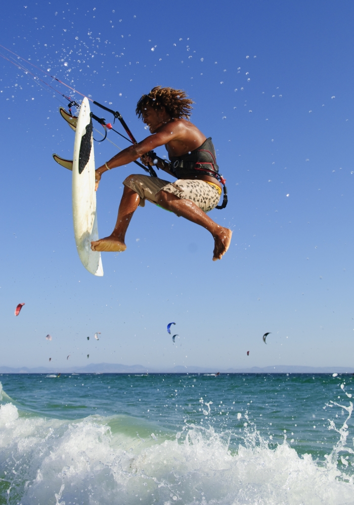 Picture of Design Pics DPI1864085 Young Man Kite Surfing - Costa De La Luz Andalusia Spain Poster Print, 12 x 17