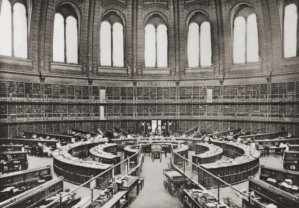 Picture of Design Pics DPI2220911 The Library Reading Room British Museum London England in The Late 19th Century From London Historic & Social Published 1902 Poster Print, 18 x 12