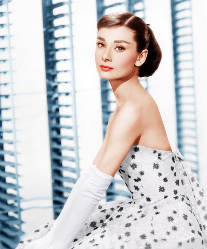 Everett Collection EVCM8DFUFAEC006HLARGE Funny Face Audrey Hepburn In A Givenchy Evening Gown 1957 Photo Print, 16 x 20 - Large
