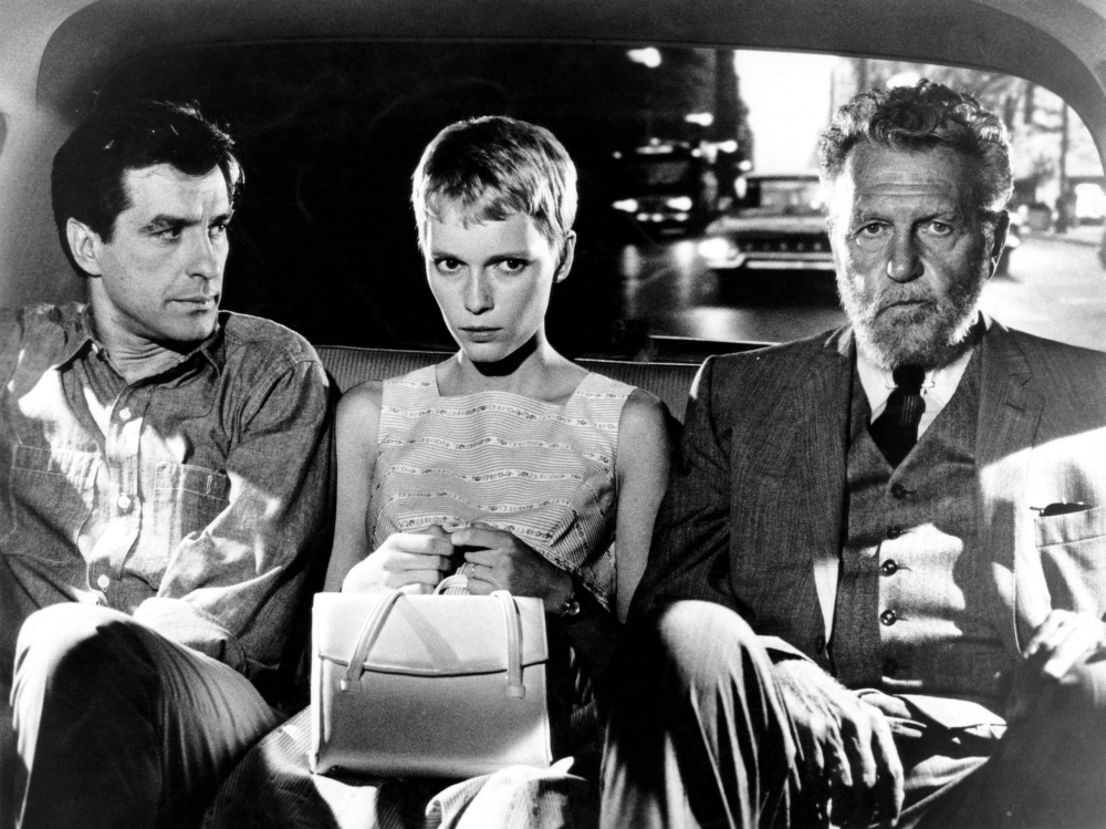 Everett Collection EVCMBDROBAEC024H Rosemarys Baby From Left - John Cassavetes Mia Farrow Ralph Bellamy 1968 Photo Print, 14 x 11