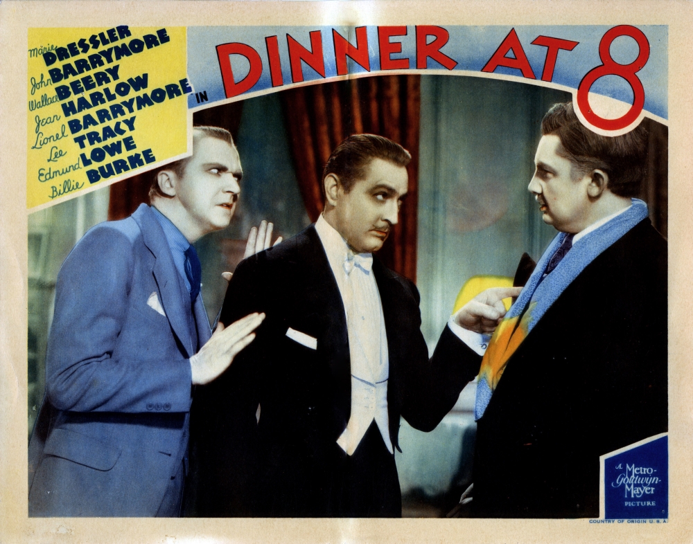 Everett Collection EVCMCDDIATEC024H Dinner At Eight Aka Dinner At 8 Lee Tracy John Barrymore Jean Hersholt 1933 Movie Poster Masterprint, 14 x 11