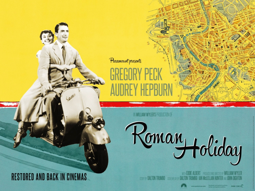 Everett Collection EVCMCDROHOEC152 Roman Holiday Movie Poster Masterprint, 14 x 11