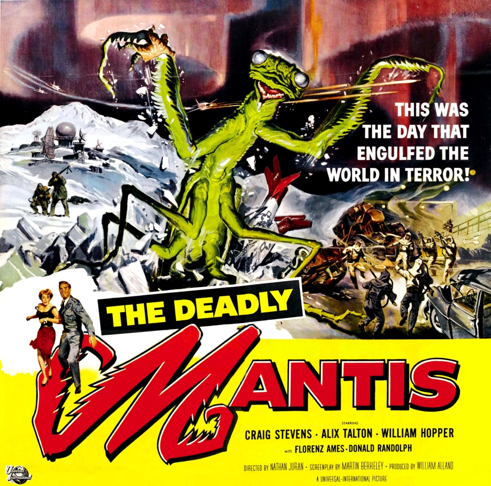Everett Collection EVCMMDDEMAEC004H The Deadly Mantis 6-Sheet Poster Art 1957 Movie Poster Masterprint, 14 x 11
