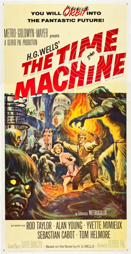 Everett Collection EVCMMDTIMAEC005H The Time Machine From Left - Yvette Mimieux Rod Taylor 1960 Movie Poster Masterprint, 11 x 17