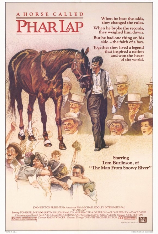 MOVAF7383 Phar Lap Movie Poster Print, 27 x 40