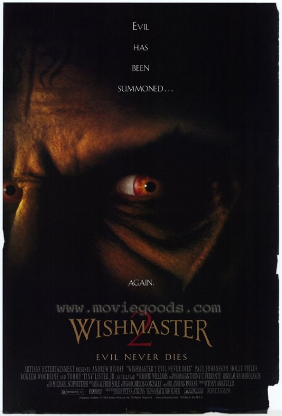 Picture of Pop Culture Graphics MOVAH1632 Wishmaster 2 - Evil Never Dies Movie Poster Print, 27 x 40