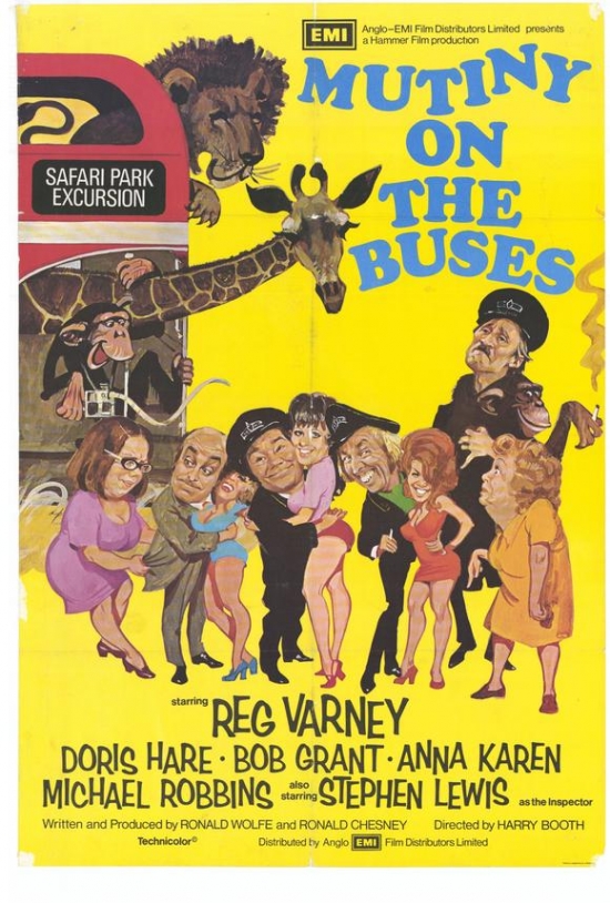 MOVEE8662 Mutiny on the Buses Movie Poster, 11 x 17