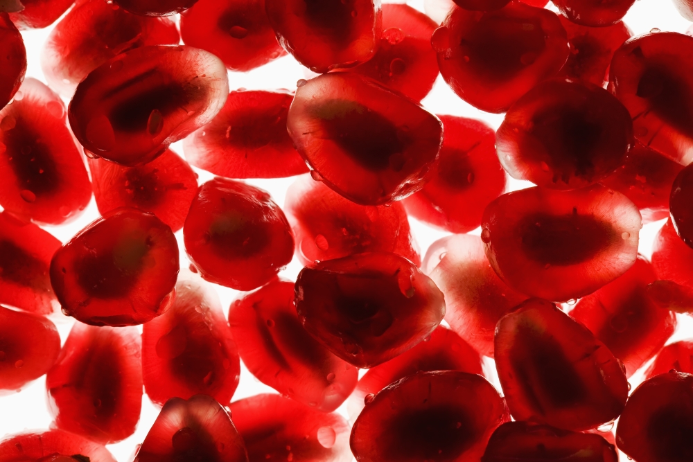 DPI2327598 Close Up of Pomegranate Seeds Backlit - Calgary Alberta Canada Poster Print, 19 x 12