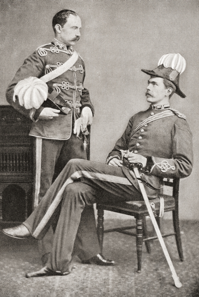 Lord Kitchener Seated & His Eldest Brother Colonel Henry Elliott Chevallier Kitchener 2Nd Earl Kitchener 1846 Poster Print