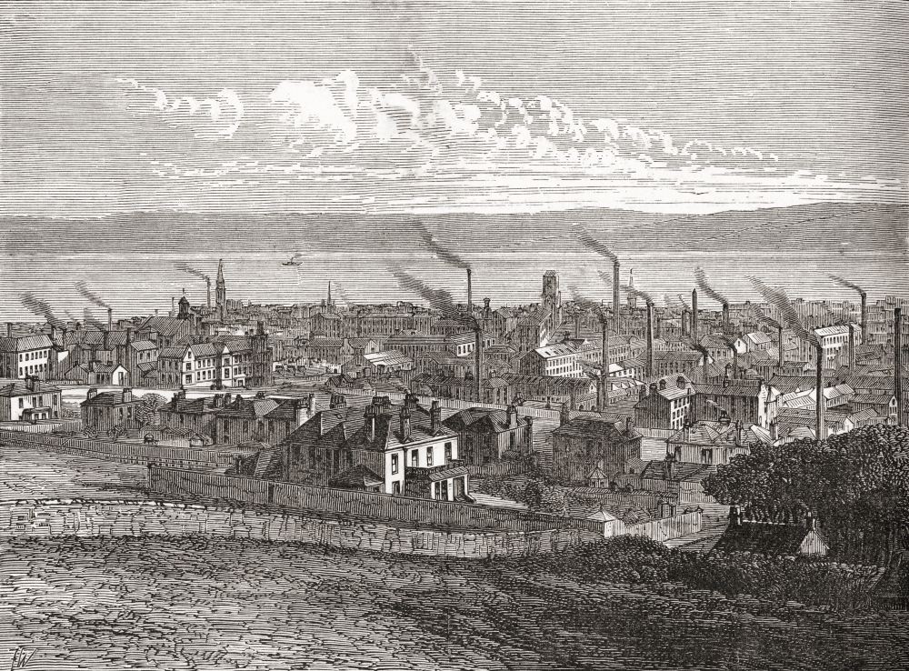 Picture of Design Pics DPI2430395 View of Dundee Scotland From The Law in The 19th Century When The City Had Over 60 Jute Mills From Cities of The World Published C.1893 Poster Print, 16 x 12