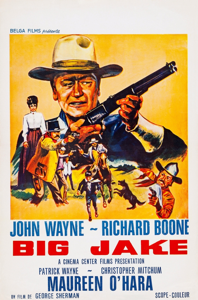 Everett Collection EVCMCDBIJAEC013HLARGE Big Jake Top - John Wayne On French Poster Art 1971 Movie Poster Masterprint, 24 x 36 - Large -  Posterazzi