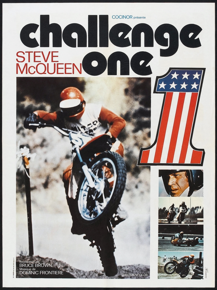 Everett Collection EVCMCDCHONEC006HLARGE Challenge One French Poster Steve Mcqueen 1971 Movie Poster Masterprint, 24 x 36 - Large -  Posterazzi