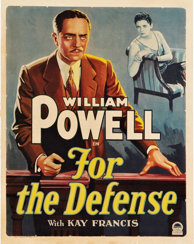 Everett Collection EVCMCDFOTHEC093H For The Defense William Powell Front Kay Francis 1930 Movie Poster Masterprint, 11 x 17
