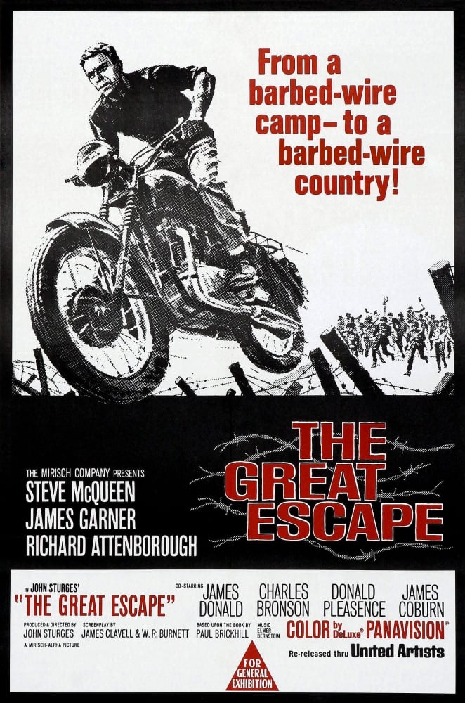 Everett Collection EVCMCDGRESEC018HLARGE The Great Escape Steve Mcqueen 1963 Movie Poster Masterprint, 24 x 36 - Large -  Posterazzi