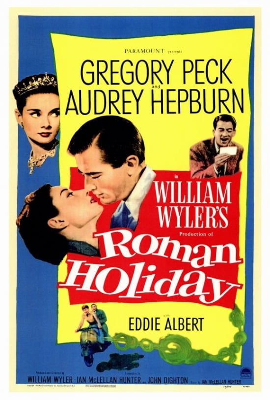 MOVIF2176 Roman Holiday Movie Poster Print, 27 x 40