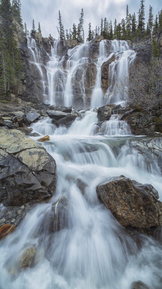 DPI12252403LARGE Tangle Creek Waterfalls Jasper National Park - Alberta Canada Poster Print - 22 x 40 in. - Large