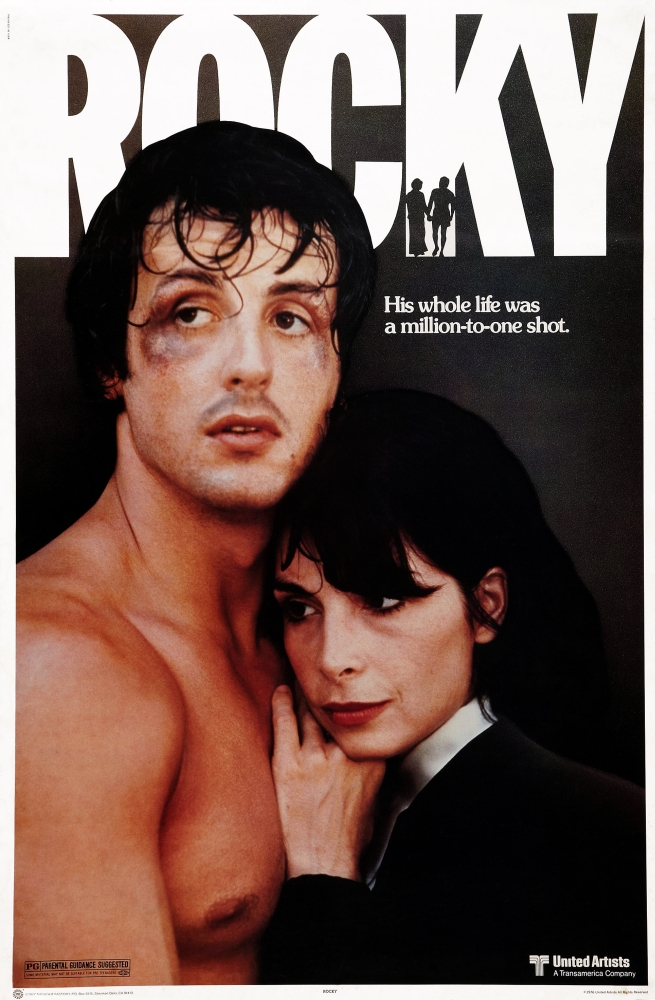 Everett Collection  Rocky US Poster Art From Left - Sylvester Stallone Talia Shire 1976 Movie Poster Masterprint, 11 x 17