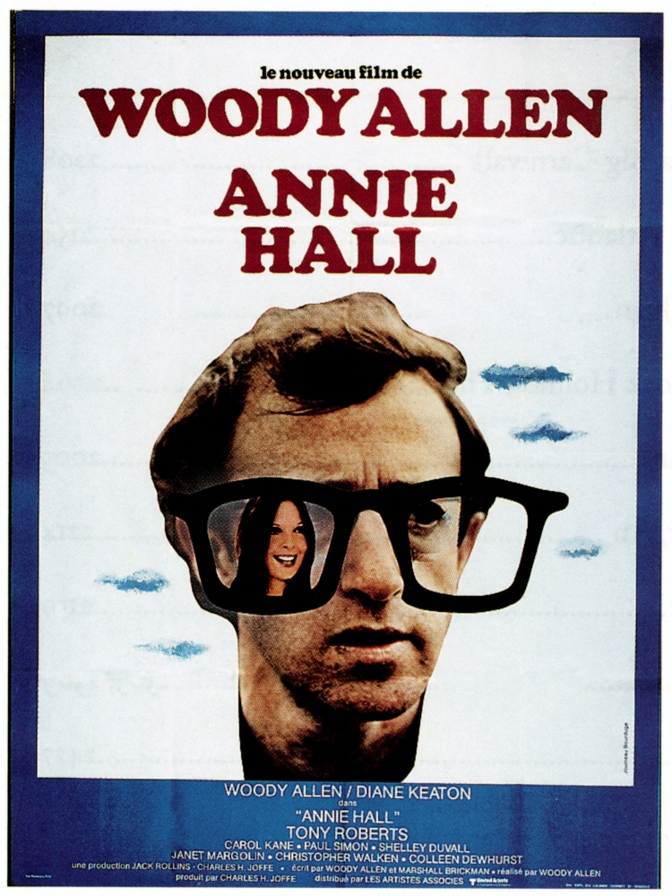 Everett Collection EVCMMDANHAEC002H Annie Hall Woody Allen Diane Keaton Inset French Poster 1977 Movie Poster Masterprint, 11 x 17 -  Posterazzi