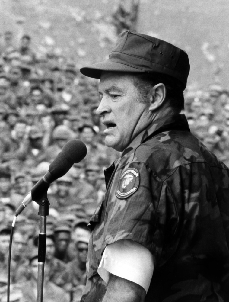 Everett Collection EVCPBDBOHOEC385H Bob Hope Entertaining The Troops In Vietnam Late 1960S Photo Print, 8 x 10