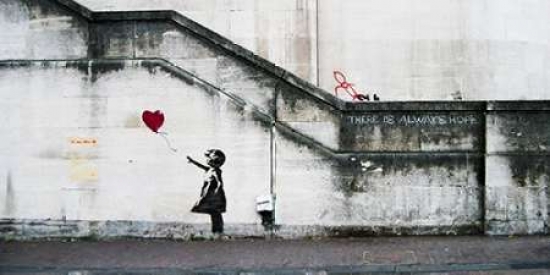 PDX2BY1996SMALL South Bank London-Graffiti Attributed To Banksy Poster Print by Anonymous, 10 x 20 - Small