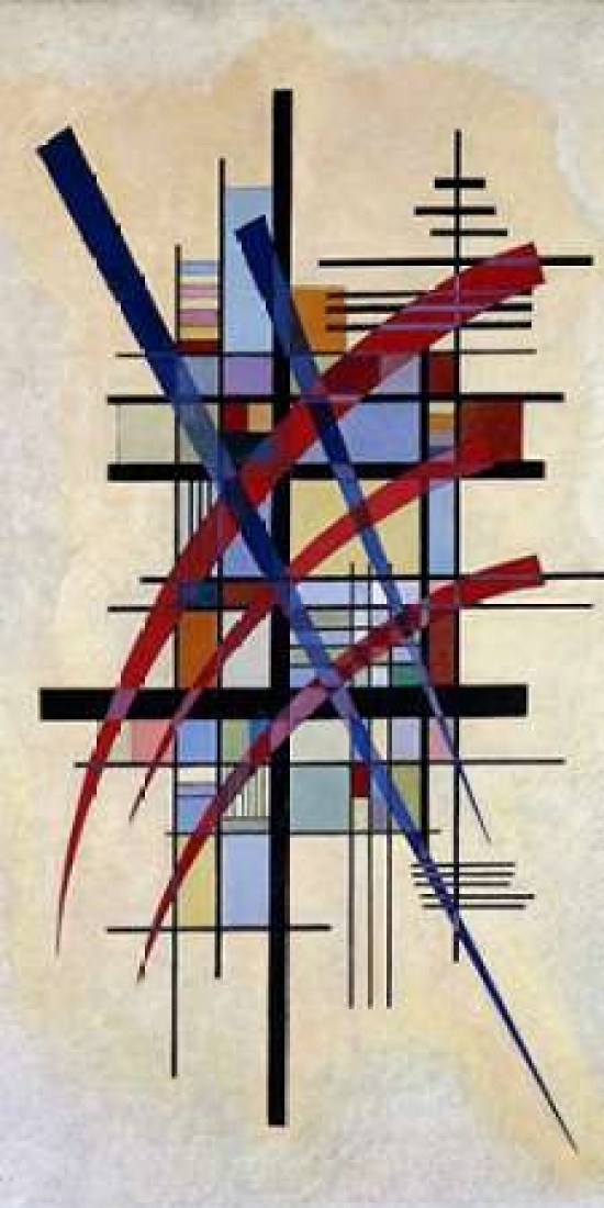 PDX2WK2631SMALL Zeichen Mit Begleitung Poster Print by Wassily Kandinsky, 10 x 20 - Small