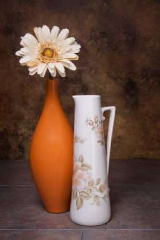 Orange Vase with Pitcher I Poster Print by C. Thomas Mcnemar - 12 x 18 - Small