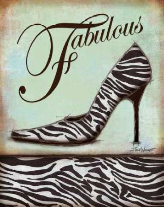 PDXTWM028SMALL Zebra Shoe Poster Print by Todd Williams, 11 x 14 - Small