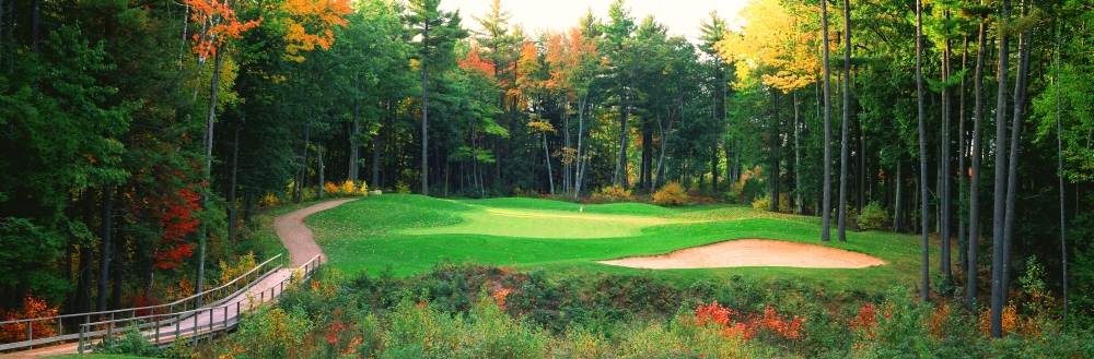 Golf Course New England USA Poster Print - 36 x 12