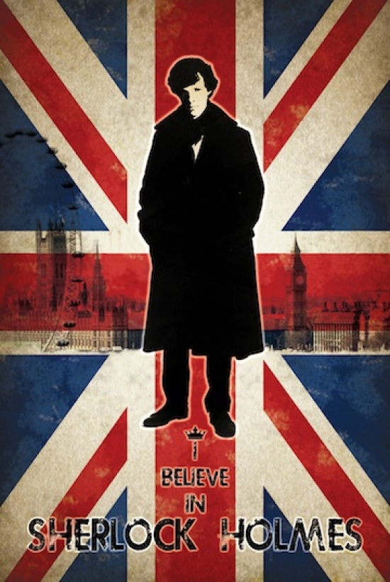 Sherlock Union Jack Poster Print, 24 x 36