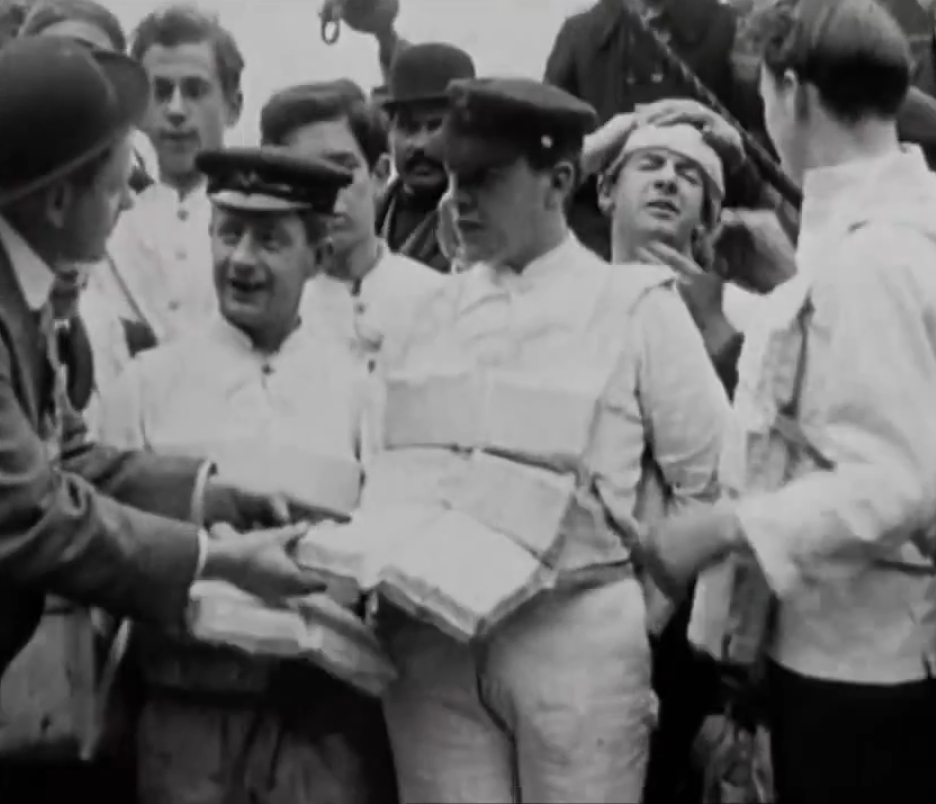 Photo Still From 1912 Footage Heroic Crew of The Titanic Picked Up At Sea Poster Print