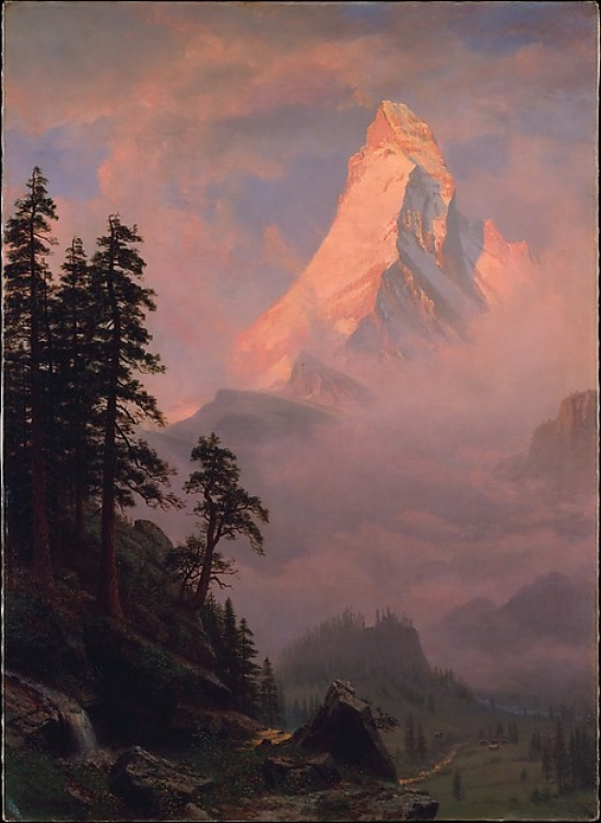 MET10158 Sunrise On The Matterhorn Poster Print by Albert Bierstadt, American Solingen 1830 1902 New York, 18 x 24