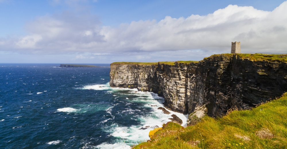 DPI12254486LARGE Marwick Head Rspb Nature Reserve Kitcheners Monument - Orkney Scotland Poster Print - 42 x 22 in. - Large