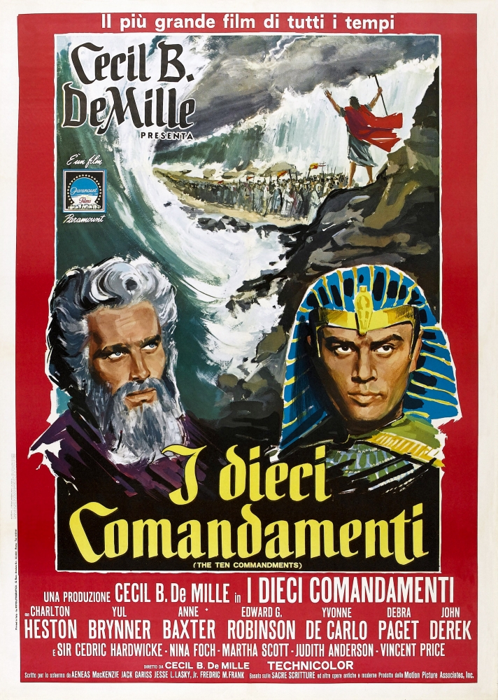 Everett Collection  The Ten Commandments Aka I Dieci Comandamenti From Left - Charlton Heston Yul Brynner 1956 Movie Poster Masterprint, 11 x 17